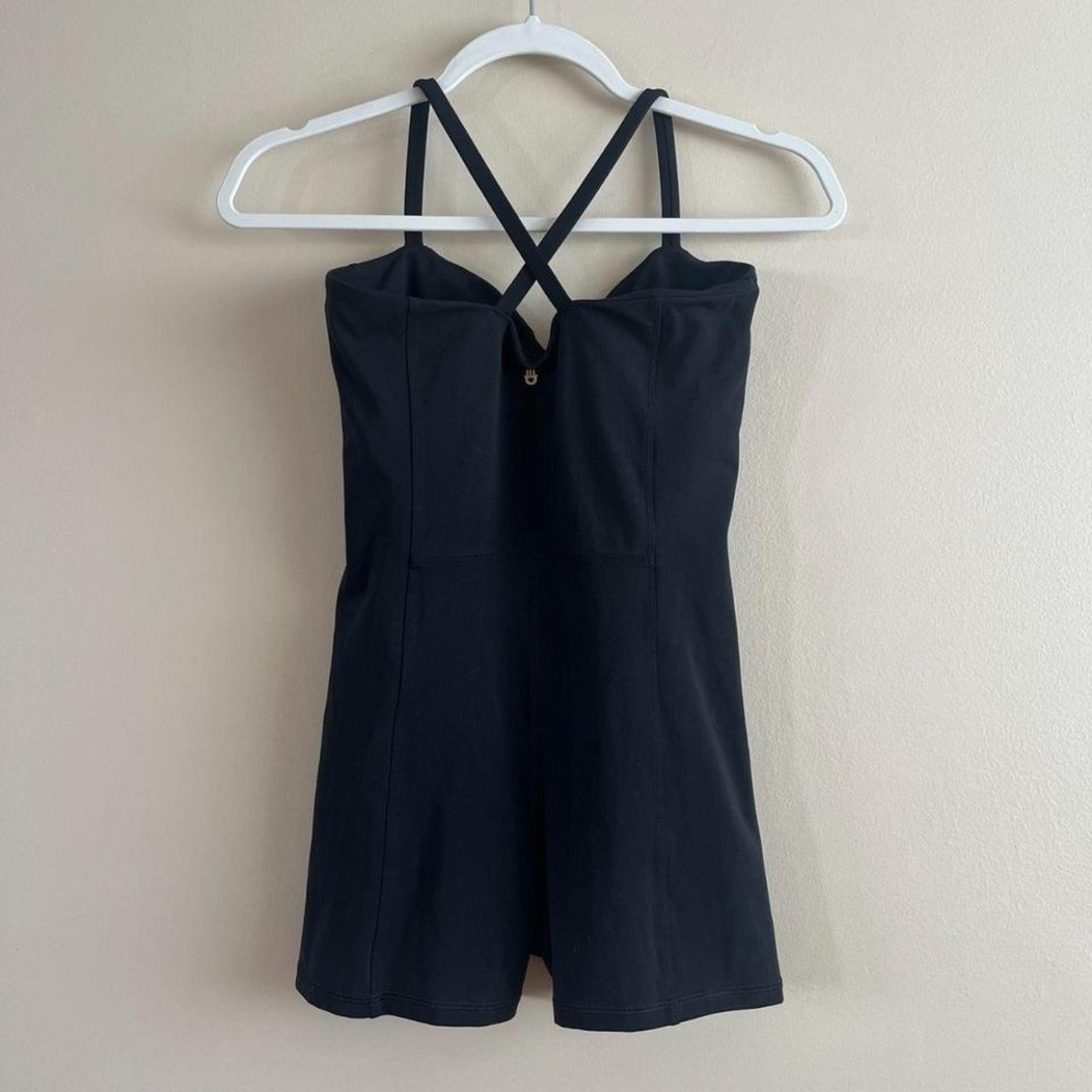 Spiritual Gangster Black Bodysuit Romper S Crossback Athletic Shorts Pilates - Picture 5 of 6